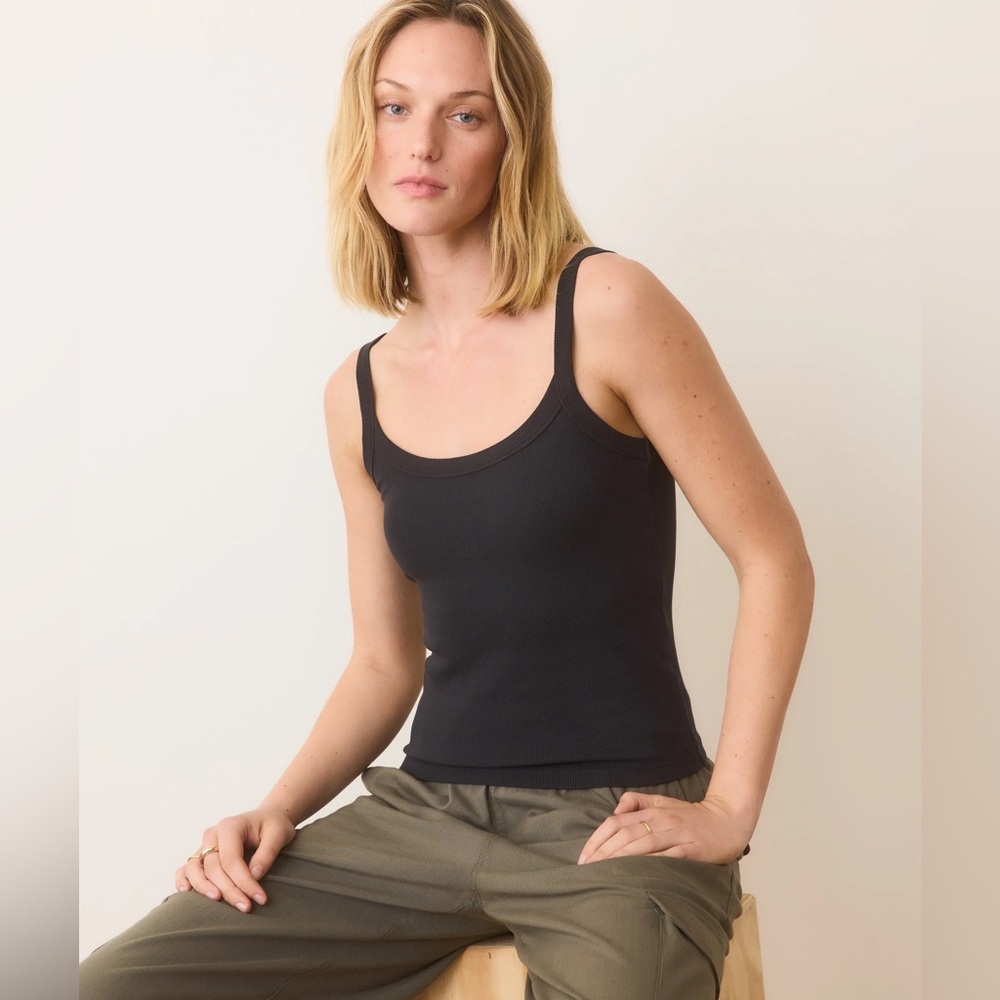 Marine Layer Lexi Rib Sun-In Cami - Black